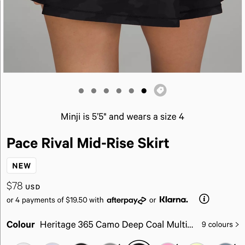 Cute black camp lululemon 🎾 / yoga 🧘‍♀️ skirt- size 0, NWT